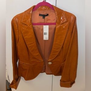 Lafayette 148 New York Leather Blazer
